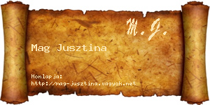 Mag Jusztina névjegykártya